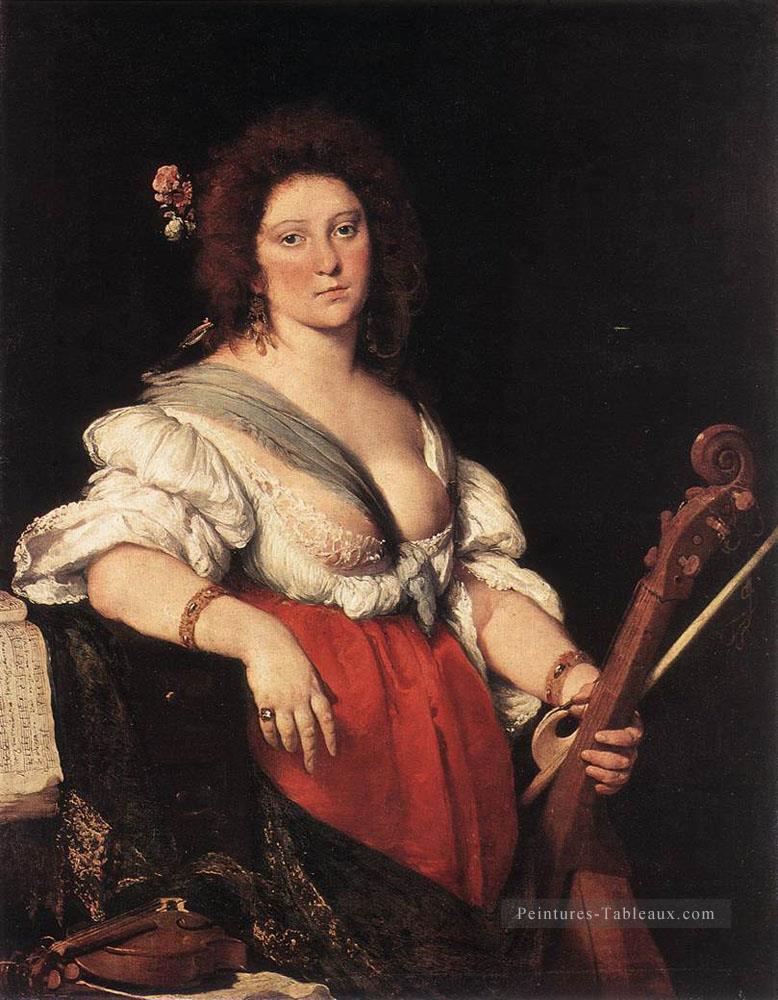 Gamba Player italien Baroque Bernardo Strozzi Peintures à l'huile